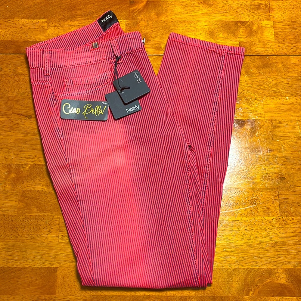 New with tags Ciao Bella Notify Coral and Navy Striped